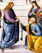 Jesus giving the keys to Peter