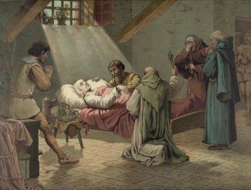Columbus on deathbed